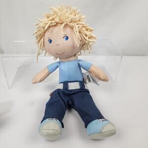 HABA Nick 12" Soft Boy Doll with Blonde Hair, Blue Eyes and Embroidered Face